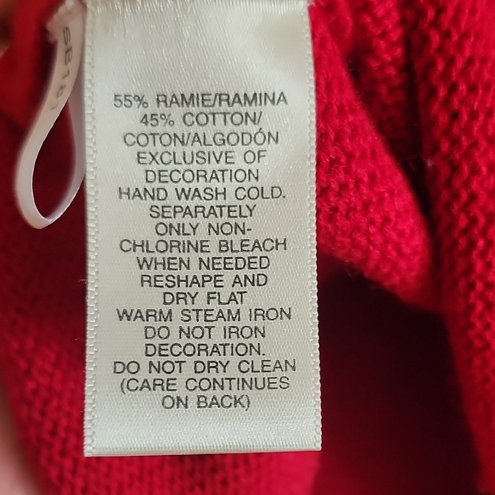 Susan Bristol Red Full Zip Festive Cardigan Dog Motif Animal Print Cottagecore - Picture 11 of 11